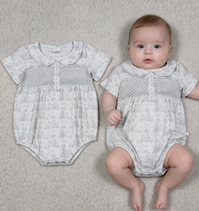 Ropa de Bebé Unisex de Boutique RTS, Mono de Burbuja para Bebés, Casual, al por Mayor, 95% Algodón, 5% Elastano - Product Image 1