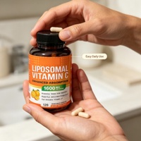 Capsules de Vitamine C Liposomale à Marque Blanche, 120 Capsules Végétales, Soutien Antioxydant, Complément Alimentaire Quotidien pour le Corps
