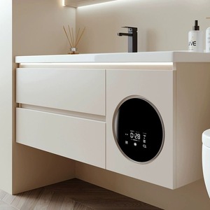 Nouvelle Arrivée : Meuble de Salle de Bain Écologique, Durable et Multifonctionnel avec Vasque Intégrée, Miroir Intelligent et Machine à Laver – Solution Complète pour Salle de Bain - Product Image 2