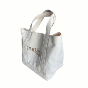 16oz Thick Cotton Fabric Plain Blank Big Capacity White Custom Printed Logo <b>Gift</b> Shopping Canvas Tote <b>Bag</b> - Product Image 4