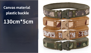<span class=keywords><strong>Ceinture</strong></span> en toile pour hommes avec boucle en plastique à bordure extérieure de 5cm de large <span class=keywords><strong>Ceinture</strong></span> tactique de sport <span class=keywords><strong>d</strong></span>'entraînement allongée et épaissie - Product Image 2