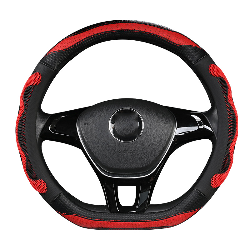 Высококачественный чехол на руль автомобиля из ПВХ и искусственной кожи для женщин и мужчин