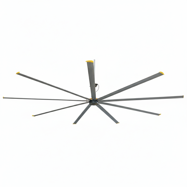 Large Scale Industrial Ceiling Fan with Aesthetic Design and Silent EC Motor for Convention Centers