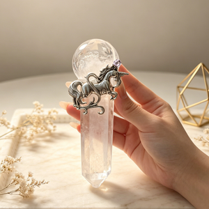 Venta al por Mayor de Piedras Preciosas Curativas de Reiki, Cuarzo Transparente Dragón Volador, Obsidiana <span class=keywords><strong>Negra</strong></span>, Varita de Bruja <span class=keywords><strong>Blanca</strong></span> <span class=keywords><strong>y</strong></span> <span class=keywords><strong>Negra</strong></span> para Decoración - Product Image 2