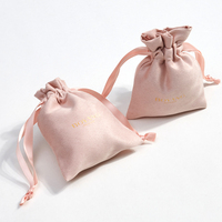 Huanyang — sac en velours, emballage de poussière, Logo personnalisé, petit cordon en daim, bijoux, pochette