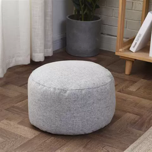 <span class=keywords><strong>Pouf</strong></span> rond de décoration intérieure en gros, tabouret de haute qualité, repose-pieds en tissu doux, <span class=keywords><strong>pouf</strong></span> rond bleu rembourré - Product Image 6