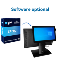 Terminal de caisse tactile capacitif à double écran de 18,5 pouces pour restaurant, système POS Windows 10 Linux pour supermarché