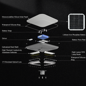 <span class=keywords><strong>Lampadaire</strong></span> solaire intelligent à faible coût, auto-nettoyant, pour jardin, avec batteries au lithium Lifepo4 intégrées - Product Image 4