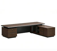 Nouveau design 2026 : Bureau de direction en L avec tiroirs pour mobilier de bureau commercial