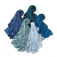 Nouveau Voile Jersey Premium Couleur Unie à Strass Luxe 2025