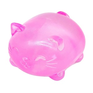 Jouet anti-stress en TPR souple à rebond lent, style guimauve chat scintillant, pour enfants et adultes, unisexe, relaxation - Product Image 2