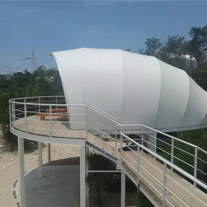 เต็นท์กลางแจ้ง6X8.5ม. เต็นท์ทรงเปลือกหอยสีขาวเต็นท์หรูหราสำหรับแกลมปิ้ง - Product Image 2