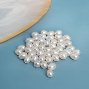 Hạt ngọc trai nước ngọt tự nhiên màu trắng 8-9mm, bán khoan lỗ, rời, thật, dùng làm đồ trang sức tự chế - Product Image 4