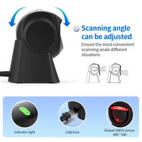 Escáner de Código de Barras de Escritorio Xincode 2D Omnidireccional, Manos Libres, USB con Cable, Sensor Automático, Lector de Códigos QR para Farmacias y Supermercados