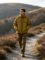 Veste d'hiver sport pour homme, 90% duvet de canard blanc, col montant, 100% nylon, coupe ample, color block, fermeture éclair, imperméable, logo personnalisé, OEM ODM