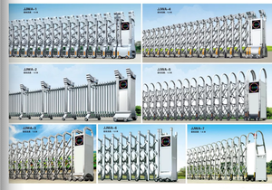 Porte <span class=keywords><strong>de</strong></span> route <span class=keywords><strong>en</strong></span> aluminium soudé pliant Portable <span class=keywords><strong>accordéon</strong></span> porte portes coulissantes <span class=keywords><strong>en</strong></span> alliage d'aluminium automatique rétractable CN - Product Image 4