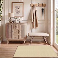 Original Jute Runner Rug Washable Non Slip Natural Texture Long Floor Mat for Hallway and Kitchen