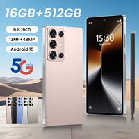 Nouveau Smartphone Android 5G S6 2026 6,8 pouces 16+512 Go 8000 mAh Octa-Core Débloqué Double SIM Longue Autonomie Mondial