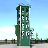 Tour d'entraînement à la simulation d'incendie multi-étages galvanisée à chaud, en acier certifié ISO, pour la formation et la pratique des pompiers
