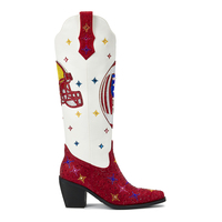 WETKISS Vente en gros usine Bottes de sport scintillantes à cristaux pour le jour du match, Bottes de football à strass, Bottes de cow-boy, Bottes western pour femme, Bottes de cowgirl
