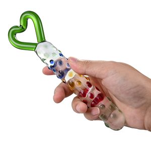 สายรัดข้อมือรูปหัวใจที่มีจุดนูนสีสันสดใสและแท่งตรงเป็นสายรัดแก้วใสสำหรับผู้ใหญ่ - Product Image 4