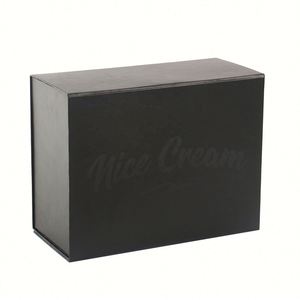 Boîte cadeau en papier de carton noire personnalisée pliante magnétique «merci» emballage rigide de luxe «bonbons <span class=keywords><strong>chocolat</strong></span>» stratification mate - Product Image 3