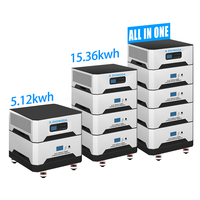 Système solaire avec stockage 51.2V 100Ah 5kWh 5kW, onduleur tout-en-un, batterie, onde sinusoïdale pure, sortie 2000W, charge solaire MPPT