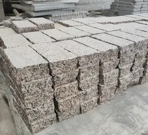 High Quality Brown Red Granite G352 Natural Split Cube From Shandong Province For Outdoor Park Applications Block Tile Form