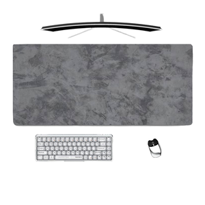 Grand <span class=keywords><strong>tapis</strong></span> <span class=keywords><strong>de</strong></span> souris imperméable gris ciment <span class=keywords><strong>XXL</strong></span>, <span class=keywords><strong>tapis</strong></span> <span class=keywords><strong>de</strong></span> bureau personnalisé <span class=keywords><strong>de</strong></span> grande taille avec bords cousus et base en caoutchouc pour le bureau et les jeux - Product Image 1