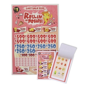 Recyclable Pull Tabs Supplier Multi-Window 1 Chances Win Games Gift <b>Card</b> Printing Pull Tab <b>Cards</b> - Product Image 1