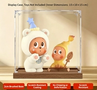 Kotak Display Akrilik Gaya Kartun Lucu Ketebalan Panel 2mm/3mm Anti Debu Ringan 3kg Penyimpanan Figurine MART Starry