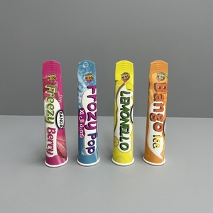 Tùy Chỉnh 110Ml Thủ Công Giấy Bao Bì Ống Cho Thạch Kem Popsicle Bóp Calippo Với Leak-Proof Nắp Và In Thiết Kế - Product Image 1