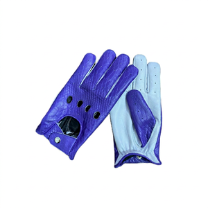 Nouveauté 2025 - Gants de conduite en cuir Mudassar Sports MS-CDG-1903 - Coupe ajustée - Écran tactile - Doigts entièrement couverts - Légers et respirants - Product Image 1