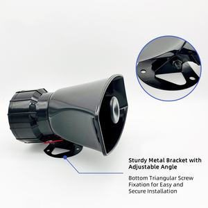 Siren Horn,7-Tone Alarm Horn, Car and Motorcycle PA System Horn, 12V Wireless Remote Control Alarm Horn - Product Image 4