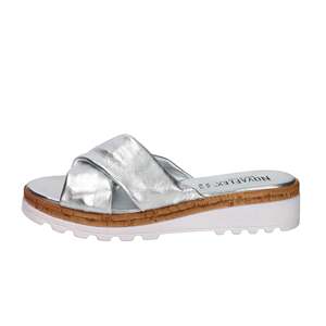 Sandali con zeppa Novaflex MonteFalco da donna, stile ciabatta bassa, colore argento - Product Image 1