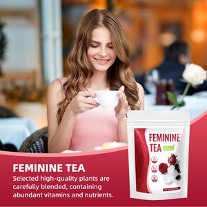 Tisana alle Erbe Senza Caffeina per il Benessere Femminile, Comfort per il Ciclo Mestruale, Integratore Naturale a Base di Piante per la Salute delle Donne, Bustine di Tè - Product Image 2