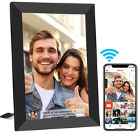 Bingkai Foto Digital WiFi Pintar Layar IPS 8 inci Fungsi Jam Putar Otomatis Dukungan MP4 Penyimpanan 32GB Aplikasi Frameo