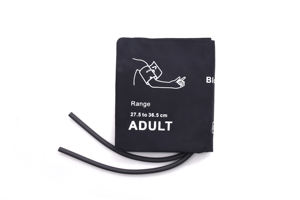 Material de Nylon de alta qualidade NIBP Cuff Adulto 27,5-36,5 centímetros Único Tubo Bladderless Pressão Arterial Cuff Cor Preta - Product Image 4
