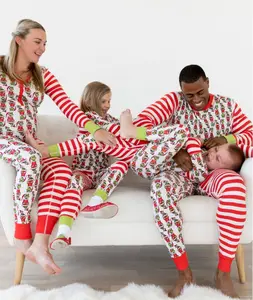 새로운 도착 크리스마스 아기 옷 부모-어린이 면화 잠옷 가족 크리스마스 의류 세트