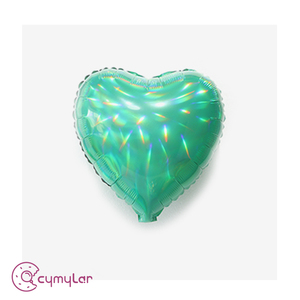 Cymylar, venta al por mayor, <span class=keywords><strong>globos</strong></span> de papel de aluminio de corazón de 18 pulgadas, <span class=keywords><strong>globos</strong></span> iridiscentes de arcoíris, rojo, verde, azul, plateado para decoración de fiesta de cumpleaños - Product Image 4