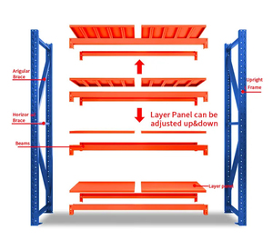 Chất Lượng Cao Nâng Cấp Dày 200Kg 300Kg 500Kg Xếp Chồng Kệ & Kệ Kho Lưu Trữ Giá Và Kệ Đơn Vị - Product Image 2