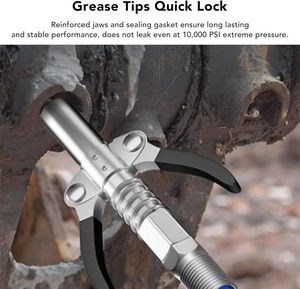 10000 PSI dễ dàng để sử dụng mỡ công cụ Coupler nặng nhiệm vụ nhanh chóng khóa và phát hành đôi xử lý rò rỉ-miễn phí mỡ lắp-008 - Product Image 5