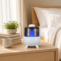 Humidificateur ultrasonique portable 2L 28W blanc avec commande tactile pour bureau, maison, hôtel et salon de beauté
