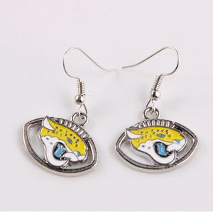 أقراط دانجل فريق بوفالو بيلز، مجوهرات ملونة، أقراط يوم المباراة لفريق كرة القدم، الطراز 2، شحن سريع - Product Image 4