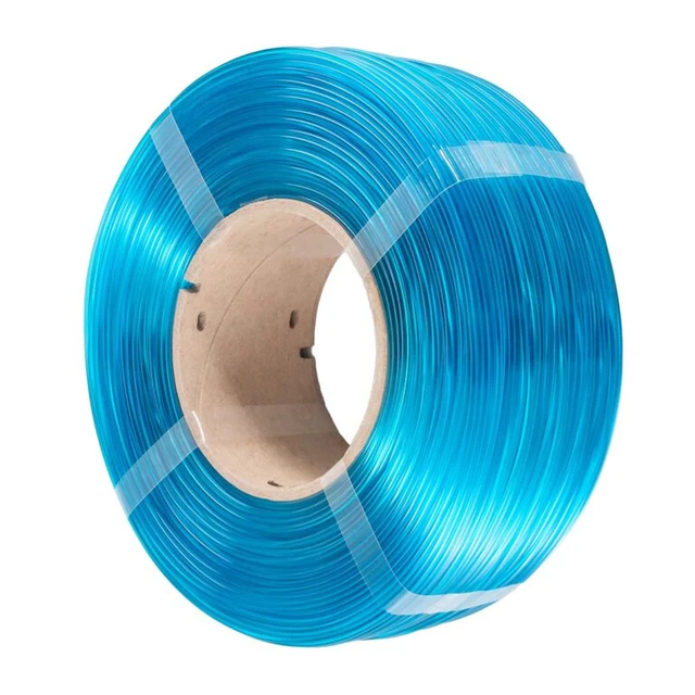 Refill PETG Filament Blue Transparent 1KG Hight Precision No Spool No Clogging 1.75MM