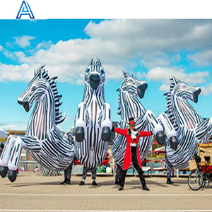 Club bar cirque décoration LED lumière oxford tissu gonflable zèbre cheval pour la publicité 3D modèle animal illuminé - Product Image 1