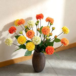 CallaFloral Artificial Dahlia <b>Flower</b> Bouquet Mixed Color Handmade INS Style Wedding Decoration - Product Image 1