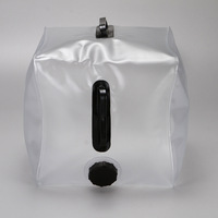 Cube pliable portable 20L sans BPA conteneur d'eau de camping sac de stockage d'eau de randonnée pliable gallon transporteur d'eau