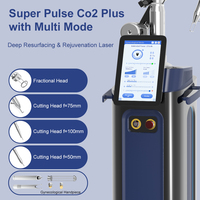 Máquina de Láser Fraccional de CO2 para Rejuvenecimiento de la Piel y Eliminación de Arrugas, Estacionaria, 10600nm, Pantalla Táctil a Color, 60W, Sistema de Multi-Refrigeración