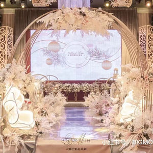 O-X476 Vente en gros de fleurs artificielles blanches de <span class=keywords><strong>champagne</strong></span>, arrangement de fleurs, haute simulation, décoration de mariage en plastique - Product Image 2